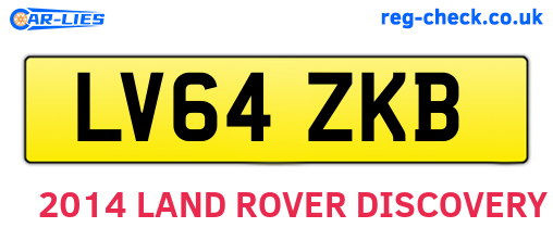 LV64ZKB are the vehicle registration plates.