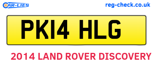 PK14HLG are the vehicle registration plates.