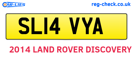 SL14VYA are the vehicle registration plates.