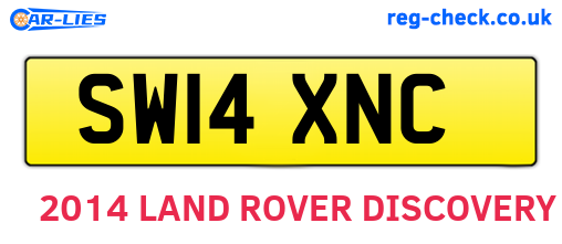 SW14XNC are the vehicle registration plates.