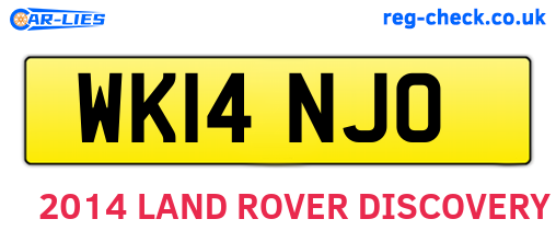 WK14NJO are the vehicle registration plates.