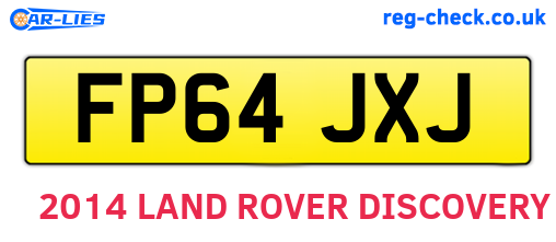 FP64JXJ are the vehicle registration plates.