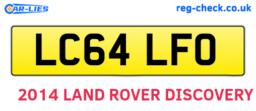 LC64LFO are the vehicle registration plates.