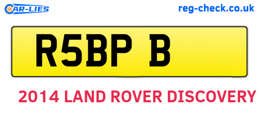 R5BPB are the vehicle registration plates.
