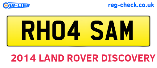 RH04SAM are the vehicle registration plates.