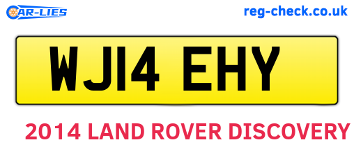 WJ14EHY are the vehicle registration plates.