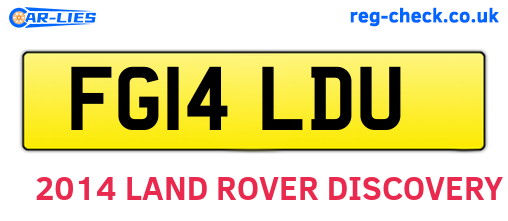 FG14LDU are the vehicle registration plates.