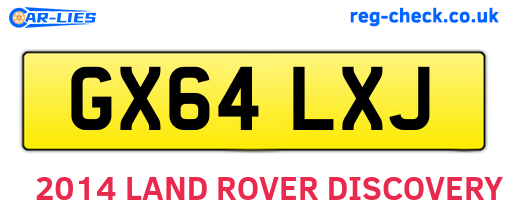 GX64LXJ are the vehicle registration plates.