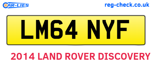 LM64NYF are the vehicle registration plates.