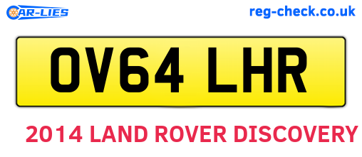 OV64LHR are the vehicle registration plates.