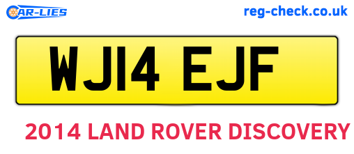 WJ14EJF are the vehicle registration plates.