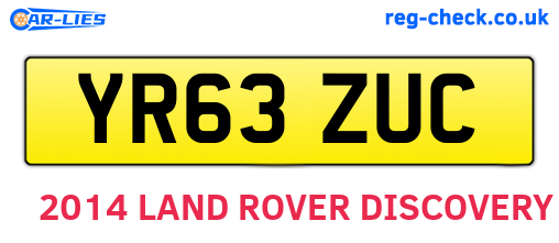 YR63ZUC are the vehicle registration plates.
