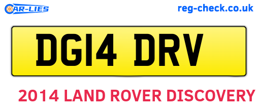 DG14DRV are the vehicle registration plates.