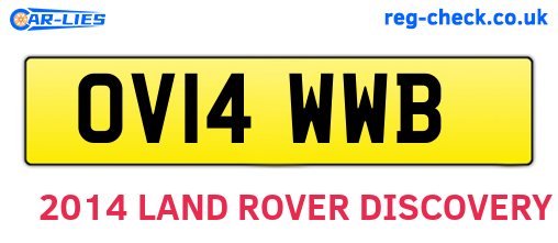 OV14WWB are the vehicle registration plates.