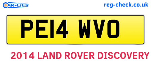 PE14WVO are the vehicle registration plates.