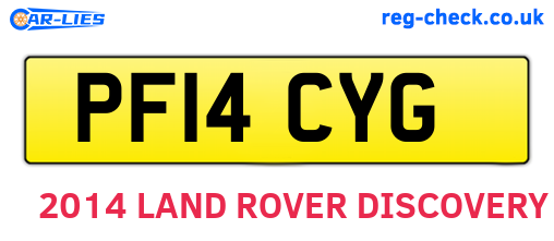 PF14CYG are the vehicle registration plates.