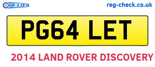 PG64LET are the vehicle registration plates.