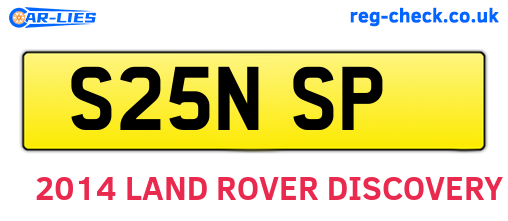 S25NSP are the vehicle registration plates.