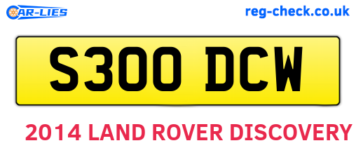 S300DCW are the vehicle registration plates.
