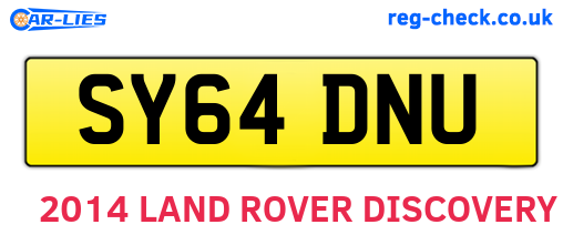 SY64DNU are the vehicle registration plates.
