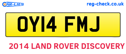 OY14FMJ are the vehicle registration plates.