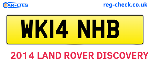 WK14NHB are the vehicle registration plates.