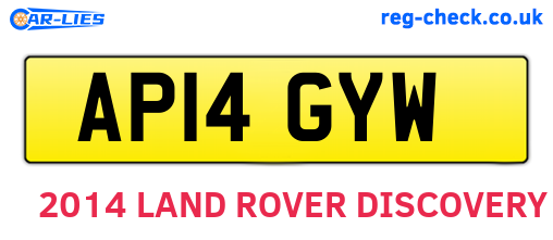AP14GYW are the vehicle registration plates.