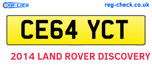 CE64YCT are the vehicle registration plates.
