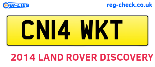 CN14WKT are the vehicle registration plates.