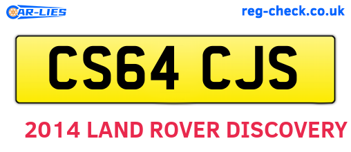 CS64CJS are the vehicle registration plates.