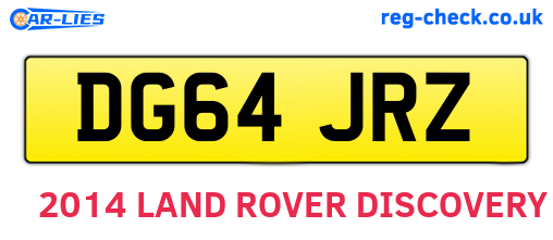 DG64JRZ are the vehicle registration plates.