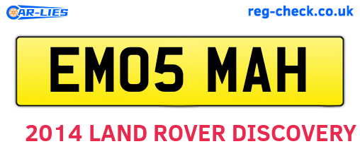 EM05MAH are the vehicle registration plates.