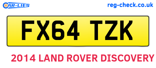 FX64TZK are the vehicle registration plates.