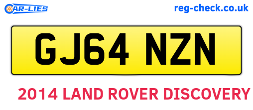 GJ64NZN are the vehicle registration plates.