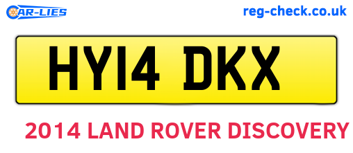 HY14DKX are the vehicle registration plates.