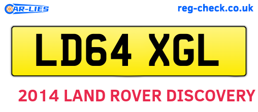 LD64XGL are the vehicle registration plates.