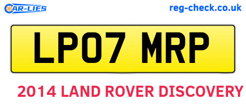 LP07MRP are the vehicle registration plates.