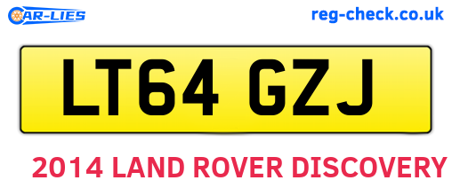 LT64GZJ are the vehicle registration plates.