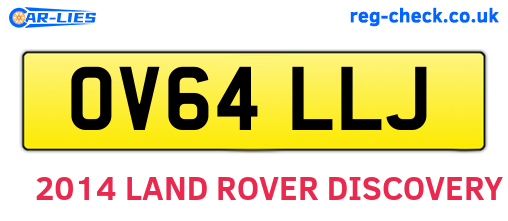OV64LLJ are the vehicle registration plates.