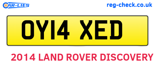 OY14XED are the vehicle registration plates.