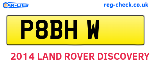 P8BHW are the vehicle registration plates.