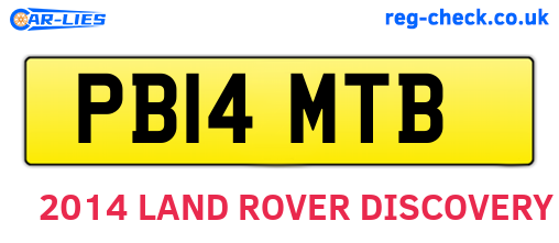 PB14MTB are the vehicle registration plates.