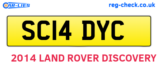 SC14DYC are the vehicle registration plates.