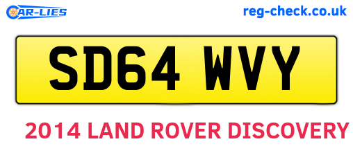 SD64WVY are the vehicle registration plates.