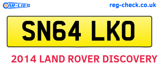 SN64LKO are the vehicle registration plates.