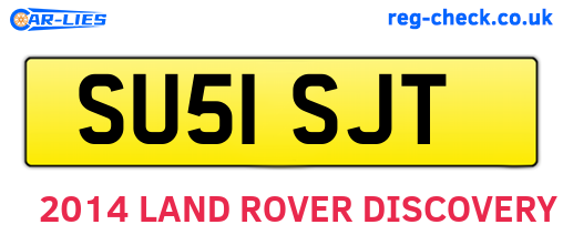 SU51SJT are the vehicle registration plates.