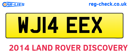 WJ14EEX are the vehicle registration plates.