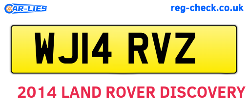 WJ14RVZ are the vehicle registration plates.