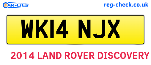 WK14NJX are the vehicle registration plates.
