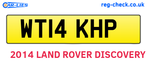 WT14KHP are the vehicle registration plates.